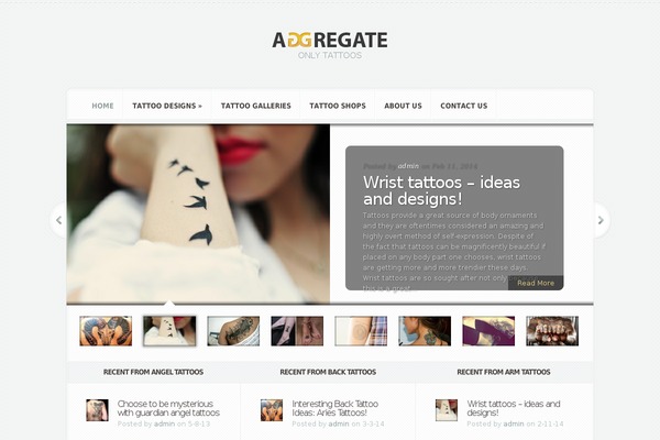 Aggregate theme site design template sample