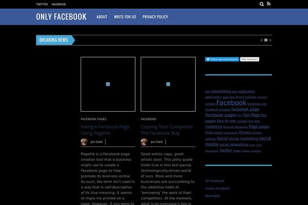 Magazine theme site design template sample