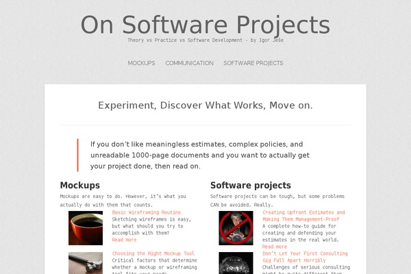 onsoftwareprojects.com site used Sueva