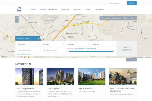 WP Residence theme site design template sample