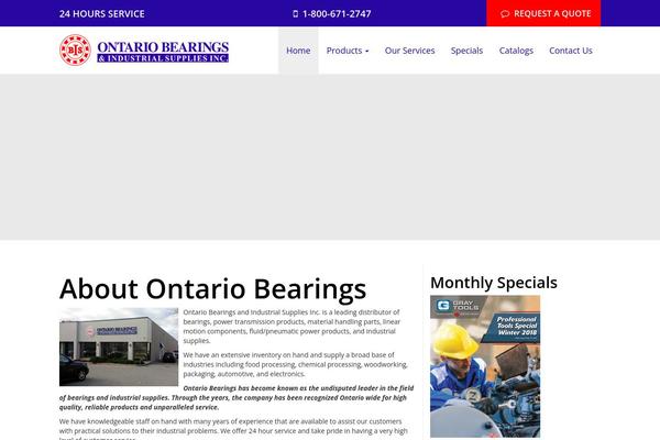 ontariobearings.com site used Ontariobearings