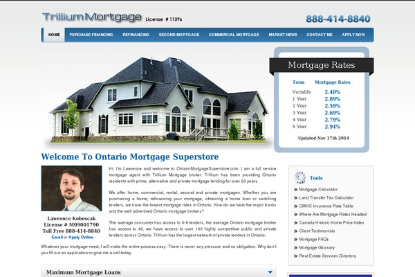 ontariomortgagesuperstore.com site used Ontariomortgage