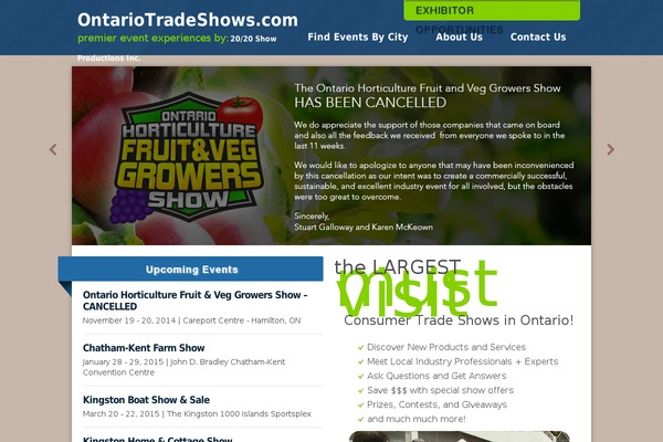 ontariotradeshows.com site used Genesis-2020shows
