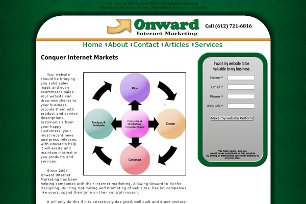 onward-internet-marketing.com site used Yaot