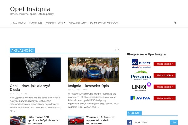 opelinsignia.com.pl site used Newspaper