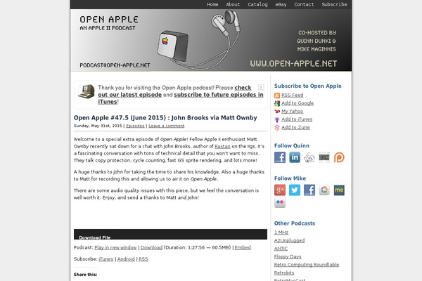 open-apple.net site used Gadget Story