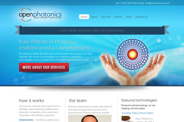 Photonic theme site design template sample