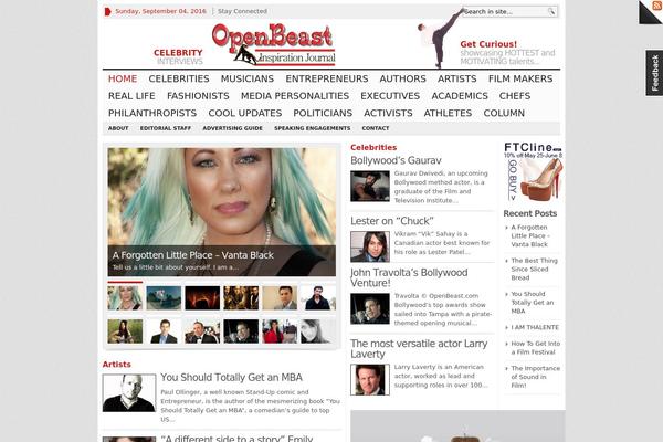 openbeast.com site used Advanced Newspaper