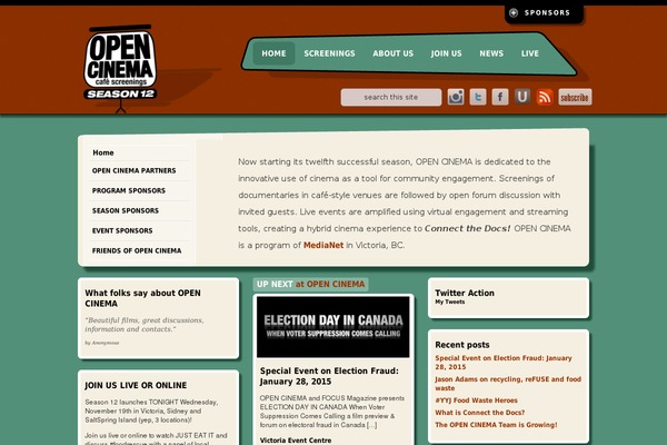 opencinema.ca site used Opencin