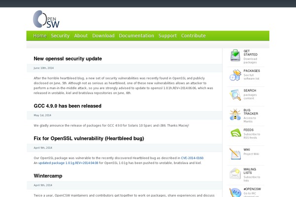 opencsw.org site used Opencsw