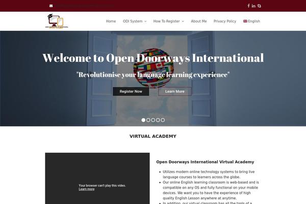 OpenDoor theme site design template sample