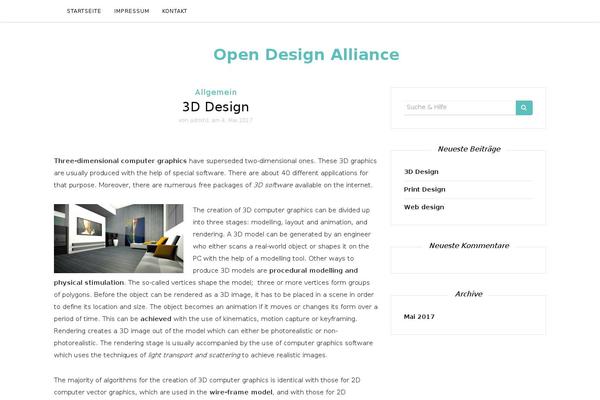 Twenty Thirteen theme site design template sample