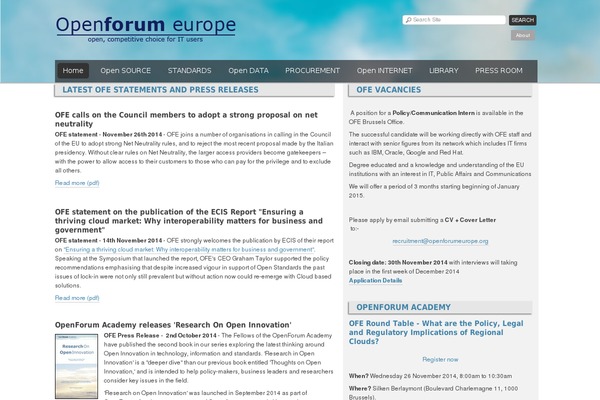 openforumeurope.org site used Ofe