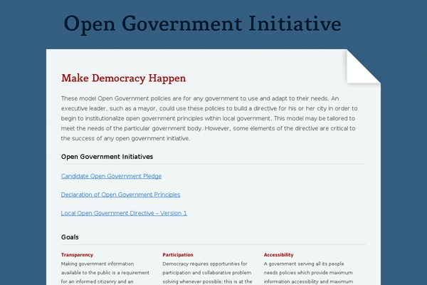 opengovernmentinitiative.org site used Opengovdoc