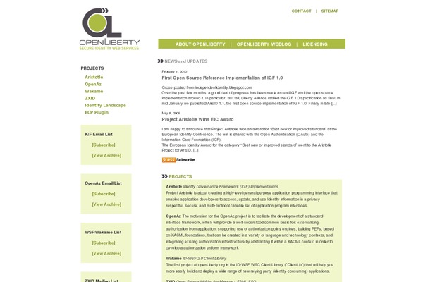 openliberty.org site used Openliberty