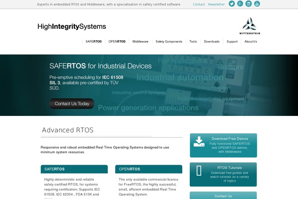 openrtos.com site used Wittenstein