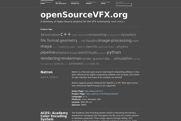 opensourcevfx.org site used Opensourcevfx