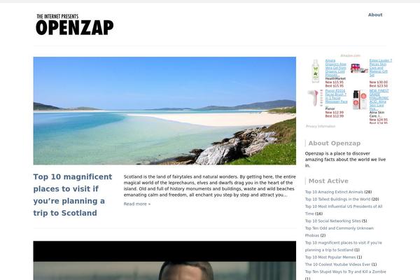 openzap.com site used Minimaliste