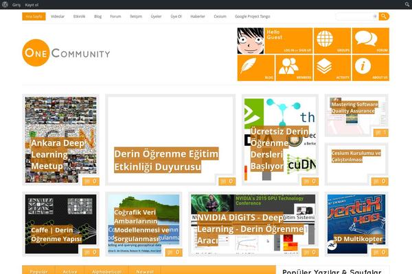 OneCommunity theme site design template sample