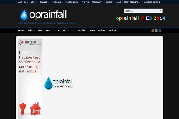 operationrainfall.com site used Blueoperator