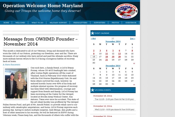 operationwelcomehomemd.org site used 1800freethemes