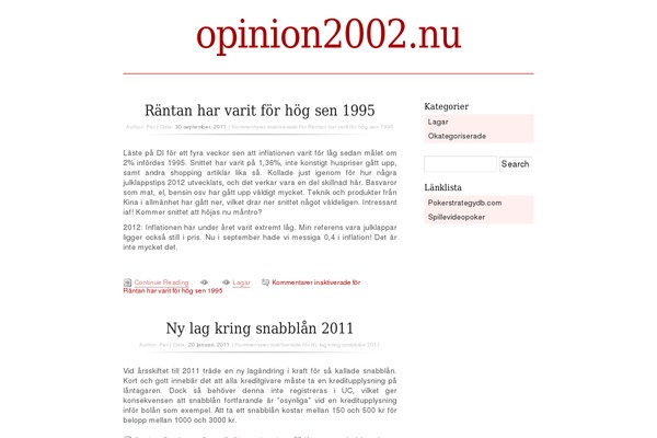 opinion2002.nu site used Spicy Typography