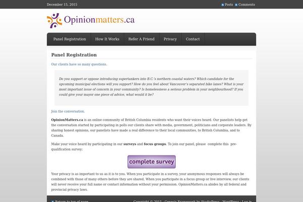 opinionmatters.ca site used PhotoFocus