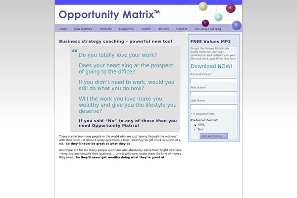 opportunity-matrix.com site used Opportunitymatrix