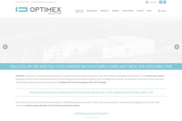 optimex-pumps.com site used Optimex