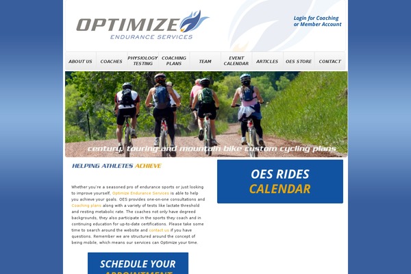 optimizeendurance.com site used Oes