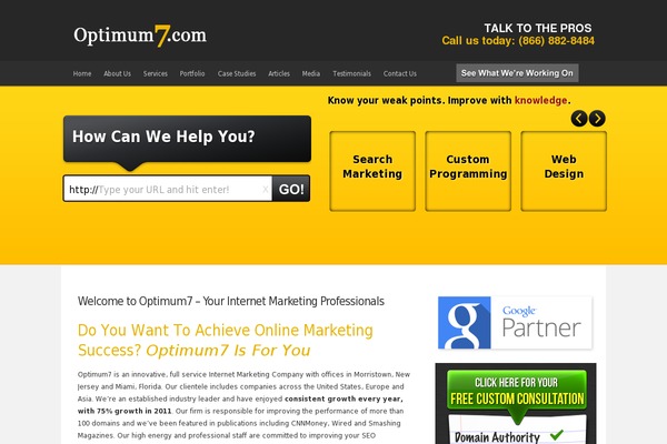 optimum7.com site used Optimum7