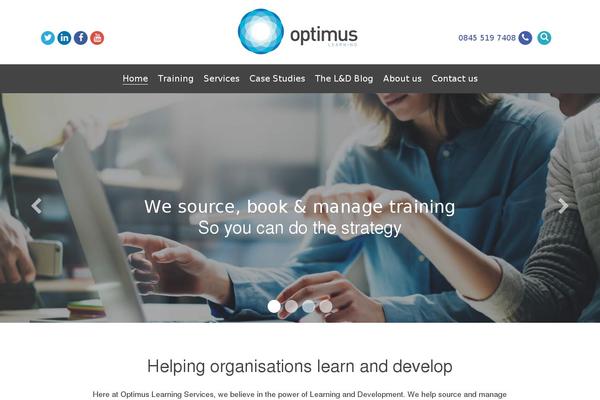 Optimus theme site design template sample