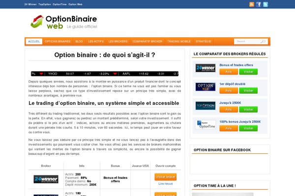 optionbinaireweb.com site used Forextheme-enhanced