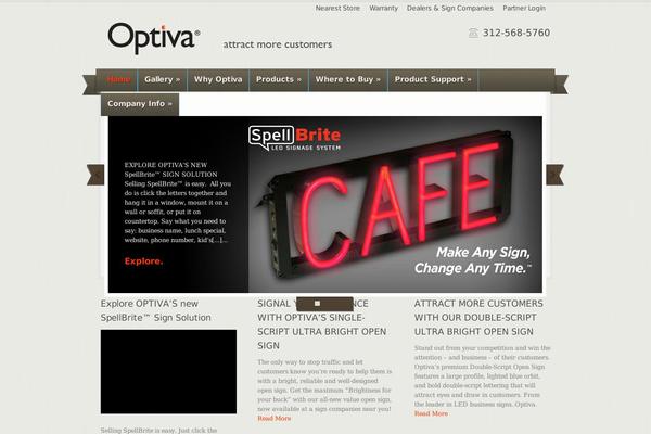optivasigns.com site used Wp_businessone