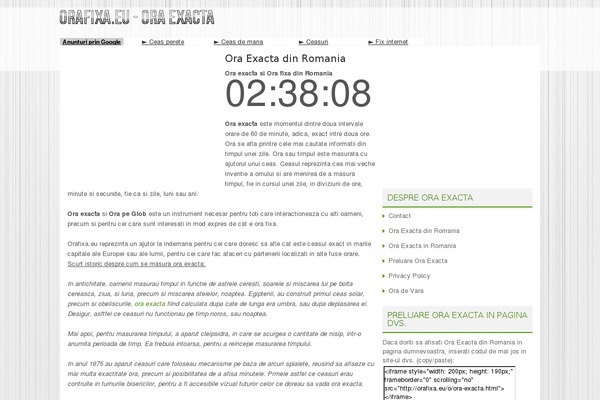 ora-exacta.co site used Ora-exacta