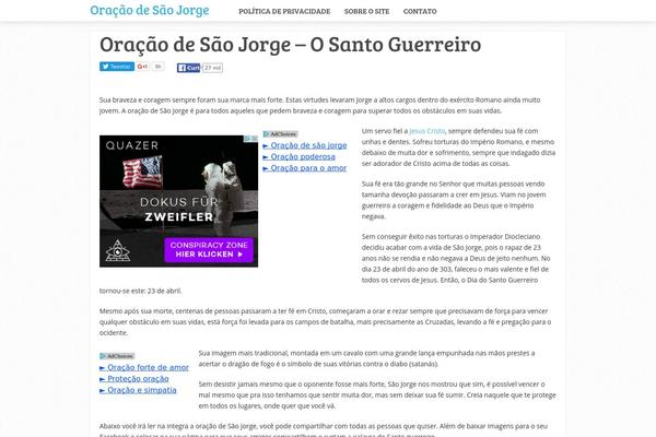 oracaodesaojorge.com site used Sensational