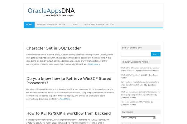 oracleappsdna.com site used Oracleappsdna2.0