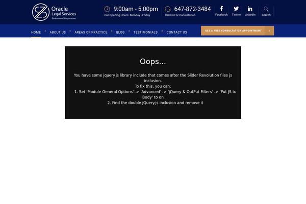 Site using Autoptimize plugin