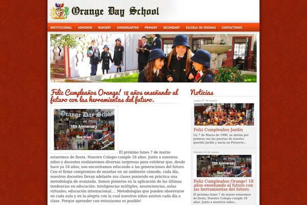 Orange theme site design template sample