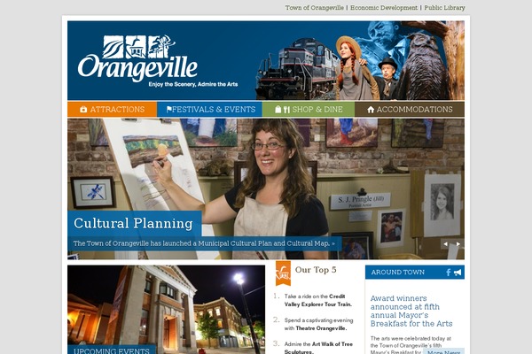 orangevilletourism.ca site used Tourism