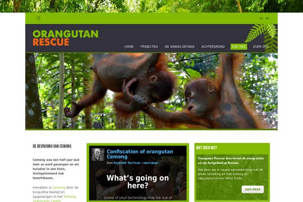 orangutanrescue.nl site used Orangutanrescue