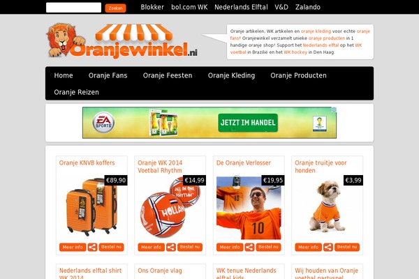 oranjewinkel.nl site used Oranjewinkel