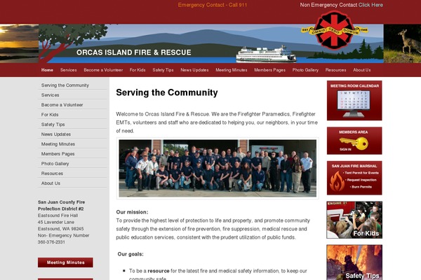 orcasfire.org site used Orcasfire