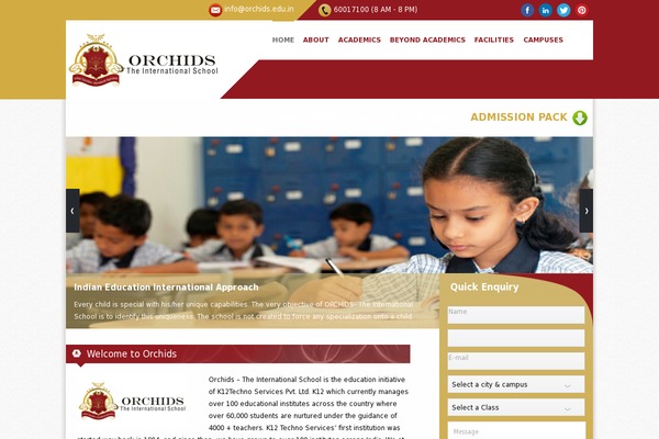 orchidsinternationalschool.com site used ultrabootstrap