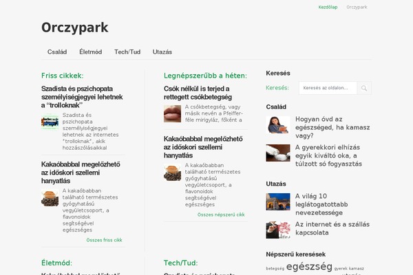 orczypark.hu site used Trendy