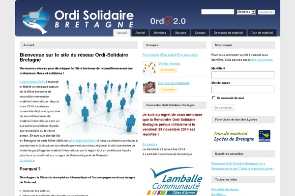 ordisolidairebretagne.org site used Buddypress Widget Theme