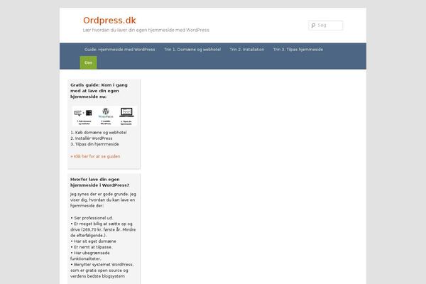 ordpress.dk site used Sealand-child