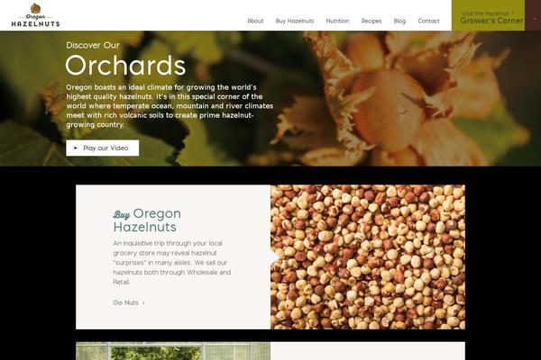 oregonhazelnuts.org site used Hazelnuts