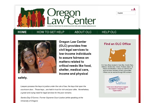 oregonlawcenter.org site used Green-one-child