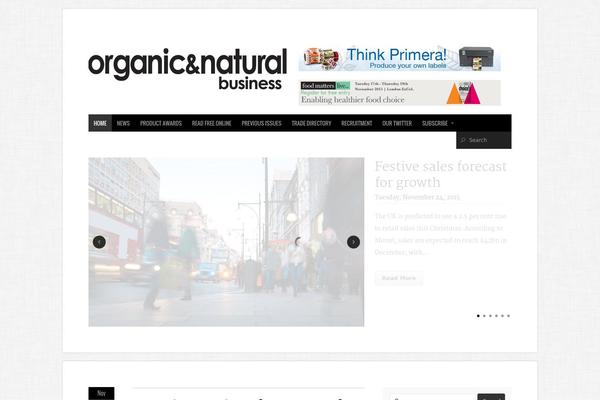 Organic Magazine theme site design template sample